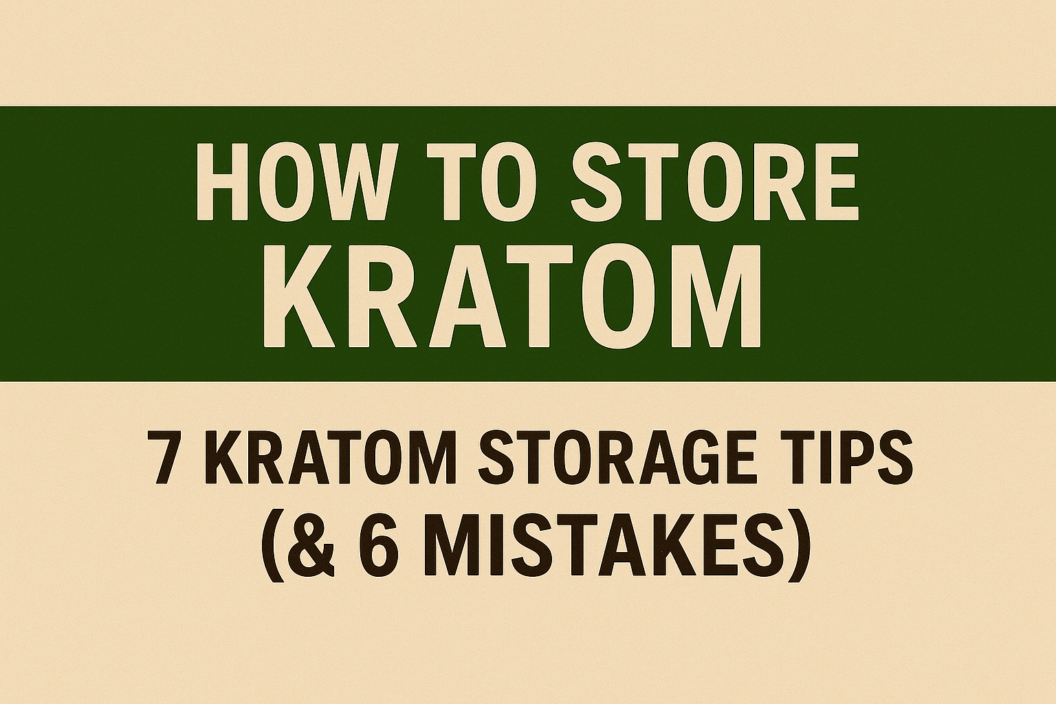 How To Store Kratom: 7 Kratom Storage Tips (& 6 Mistakes)