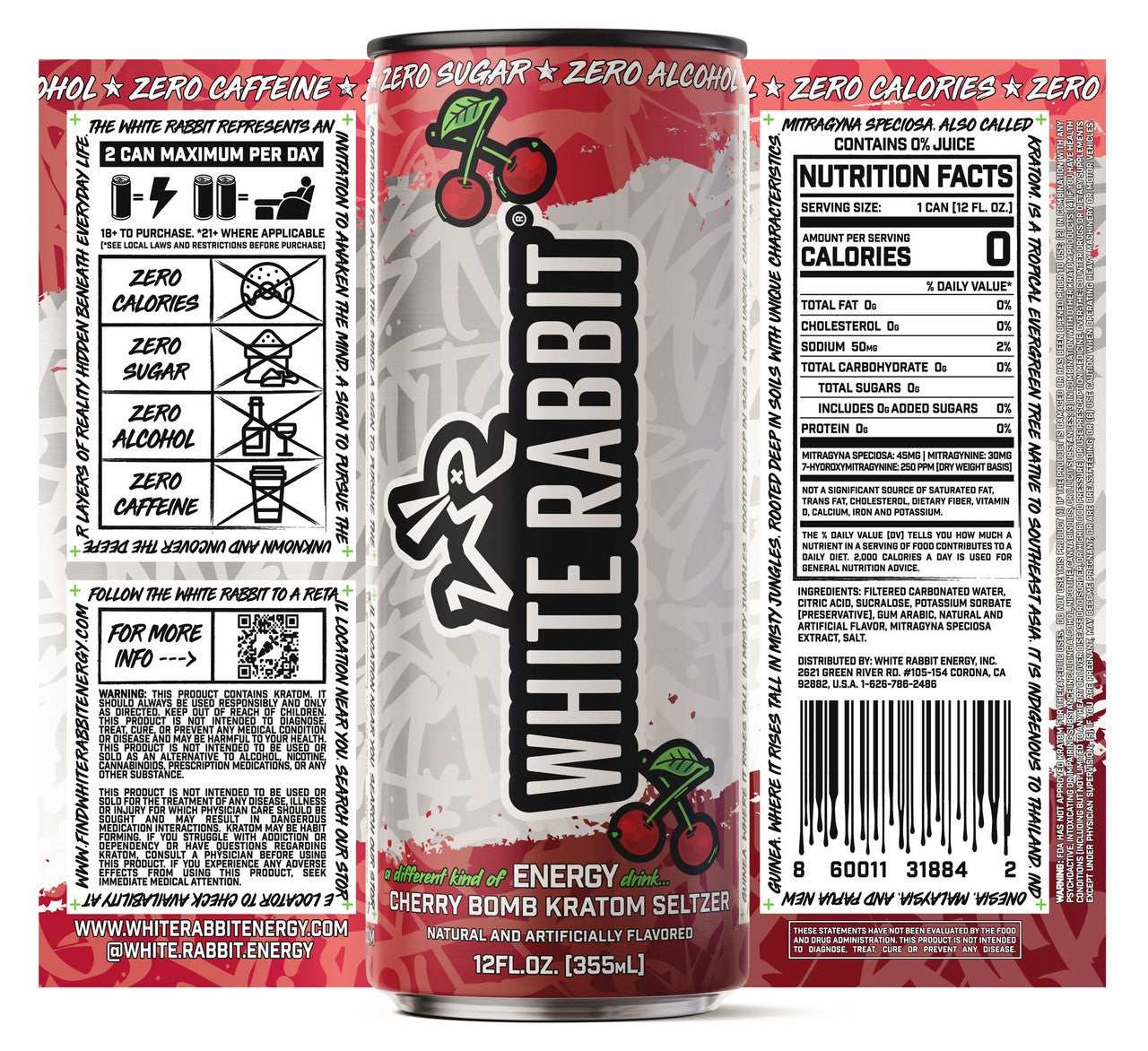 Cherry Bomb Kratom Seltzer