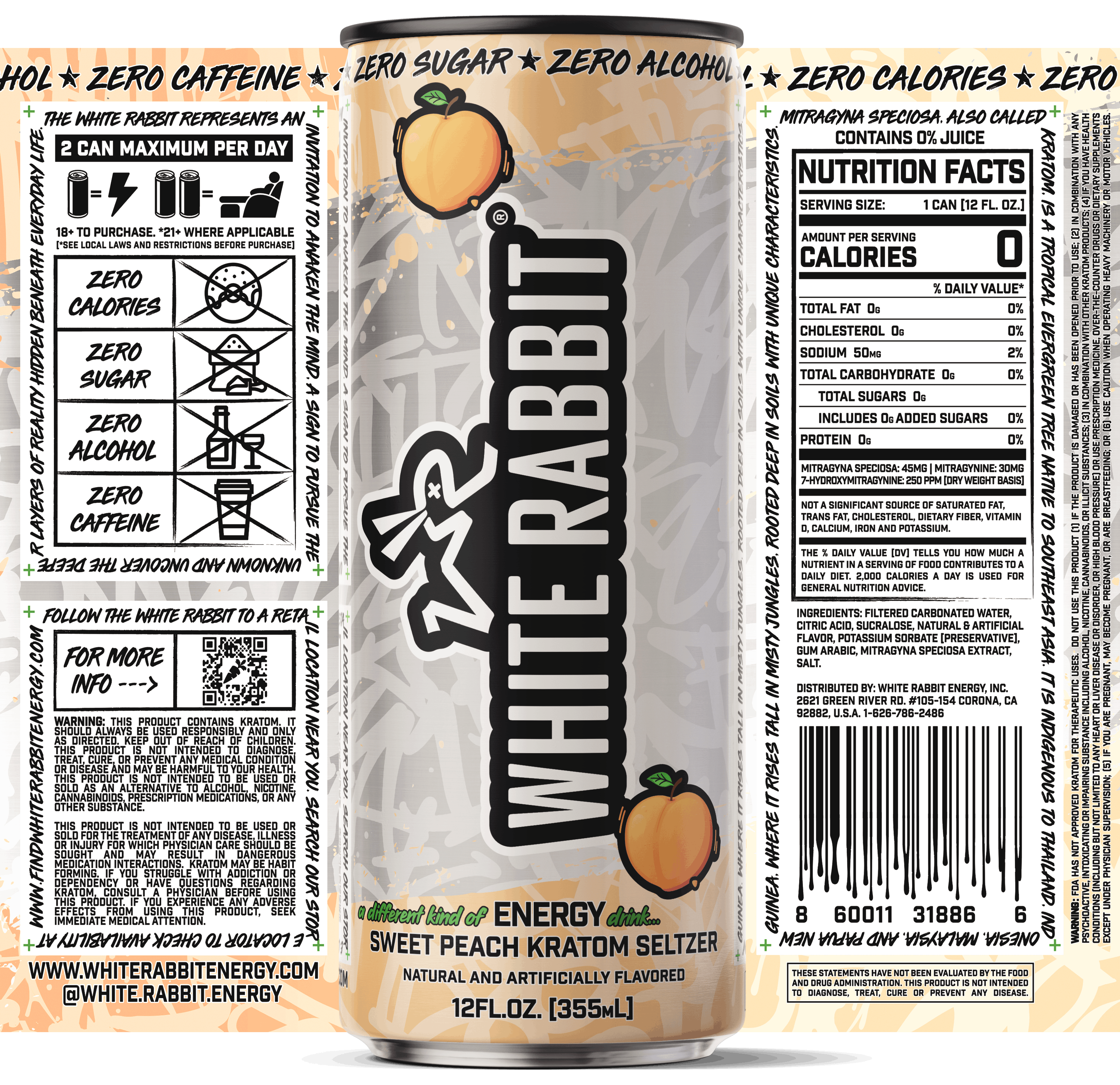 Sweet Peach Kratom Seltzer
