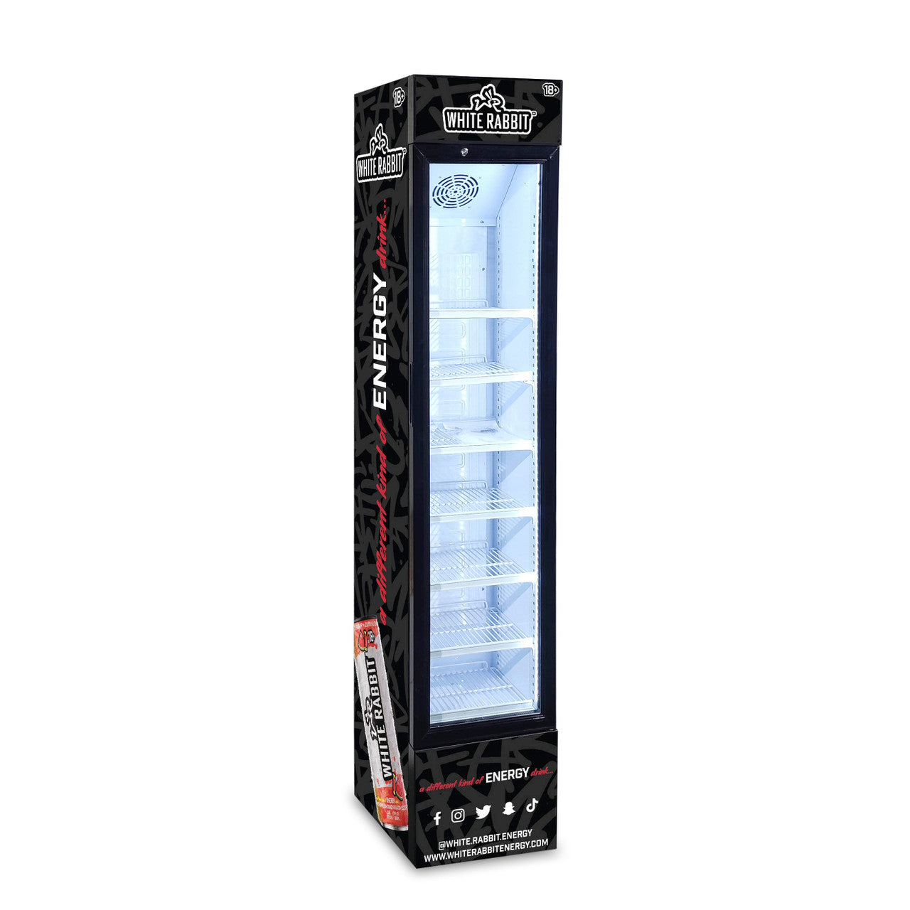 Slim Glass Door Refrigerator