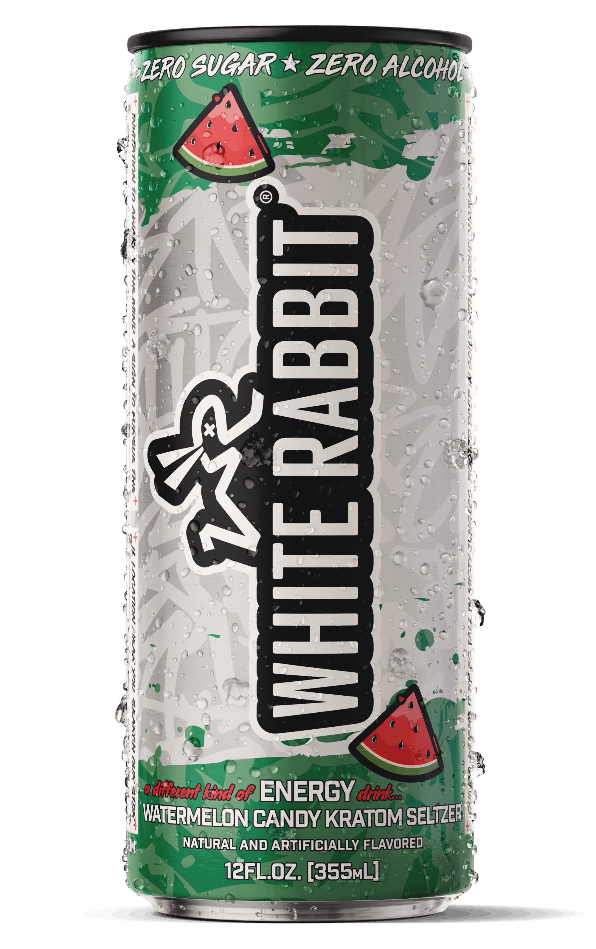 White Rabbit Energy Watermelon Candy kratom seltzer can